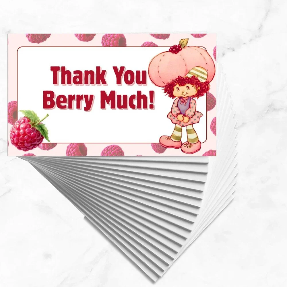 50 Pack  Thank You Cards Raspberry